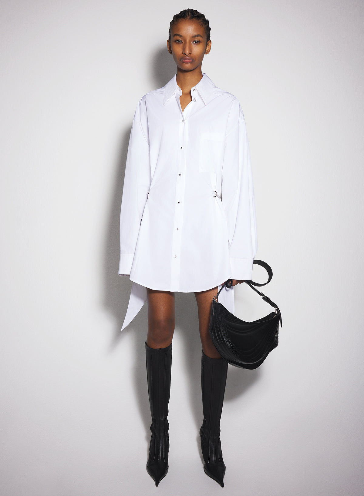 Robe chemise avec chaîne - Off White