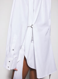 Robe chemise avec chaîne - Off White
