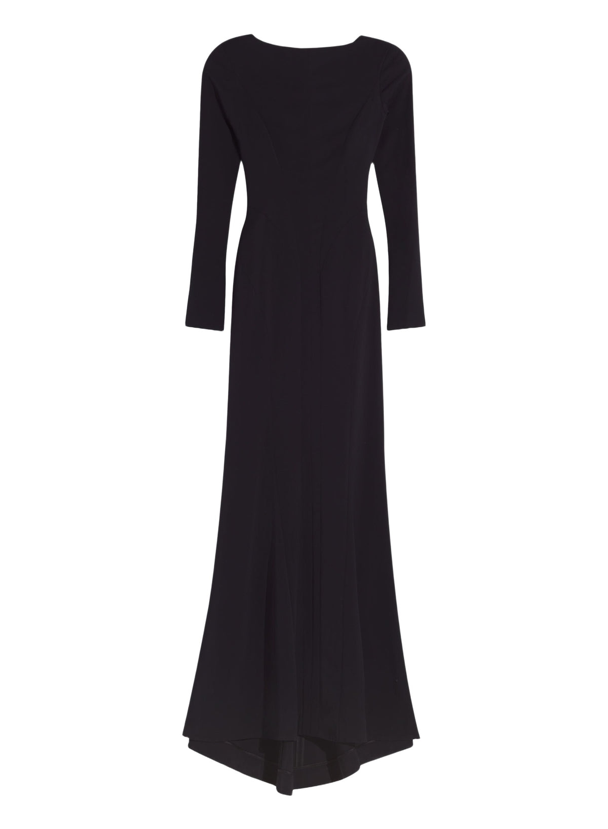 Robe longue en crêpe à dos nu et boucles - Black