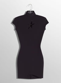 BLACK STAR MINI DRESS
