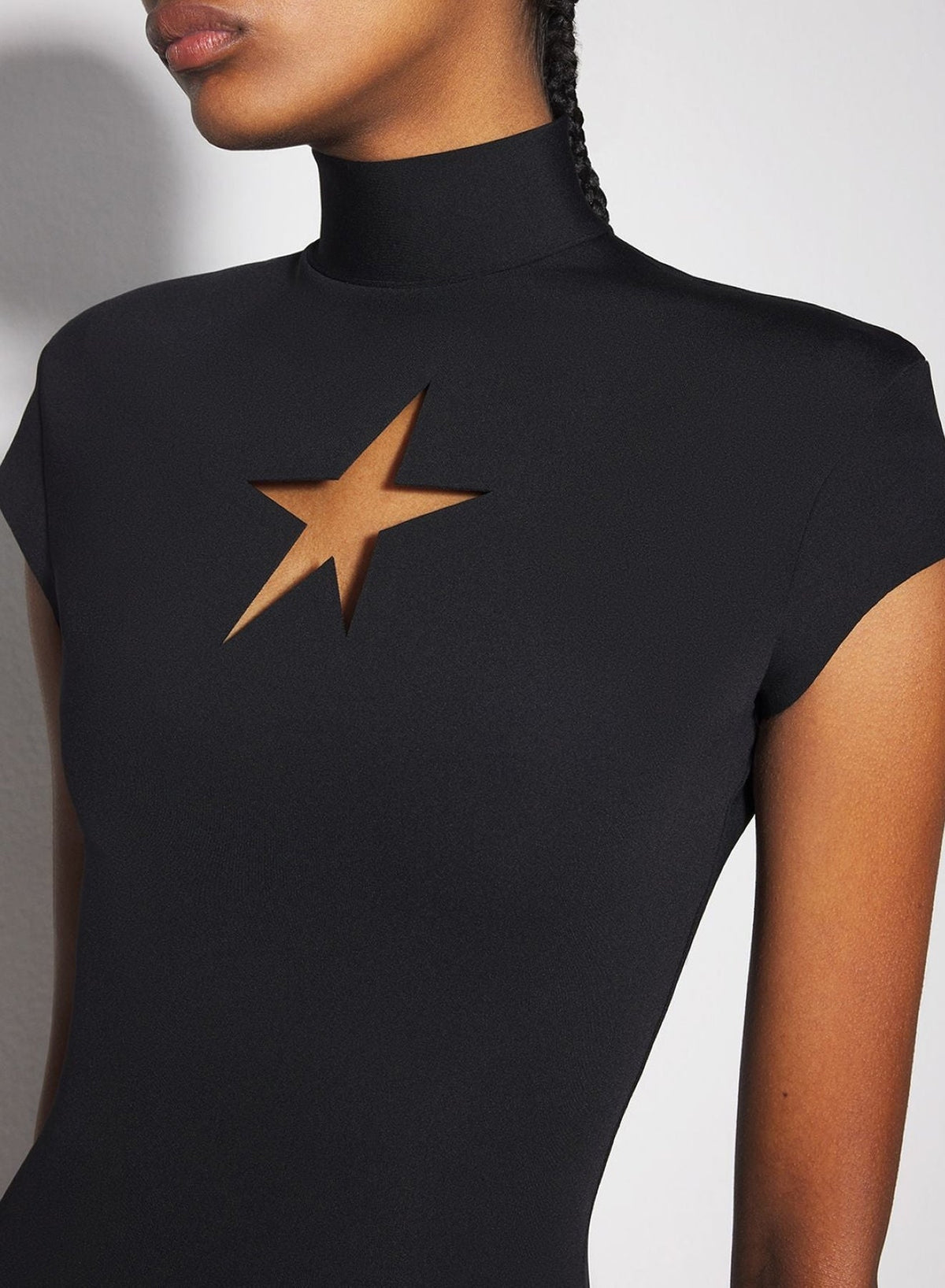 BLACK // black star mini dress