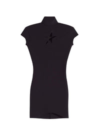 BLACK // black star mini dress