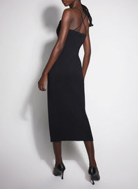 BLACK // black cocktail dress with metallic details