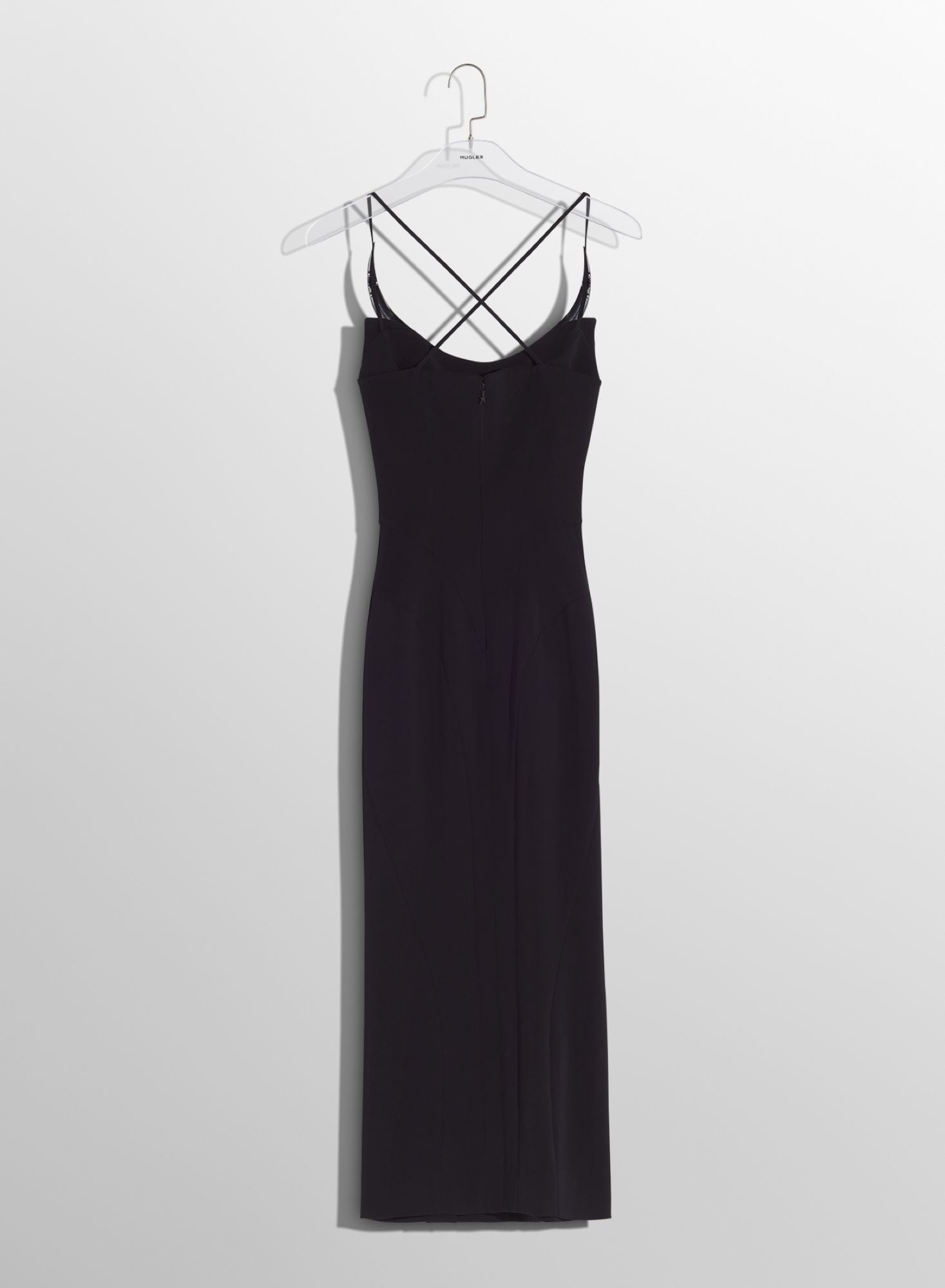 BLACK COCKTAIL DRESS WITH METALLIC DETAILS