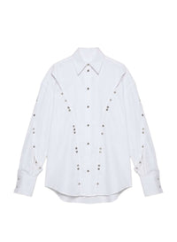 Button-up poplin shirt – Optical White