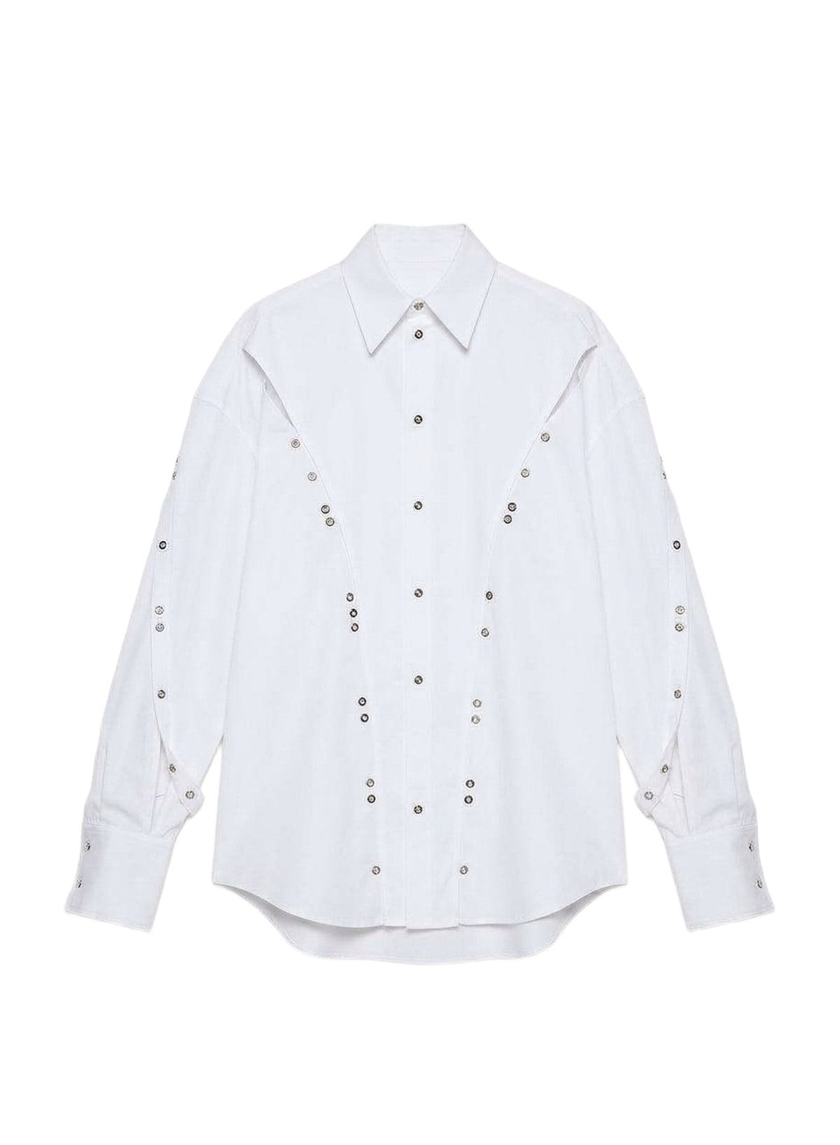 Button-up poplin shirt – Optical White