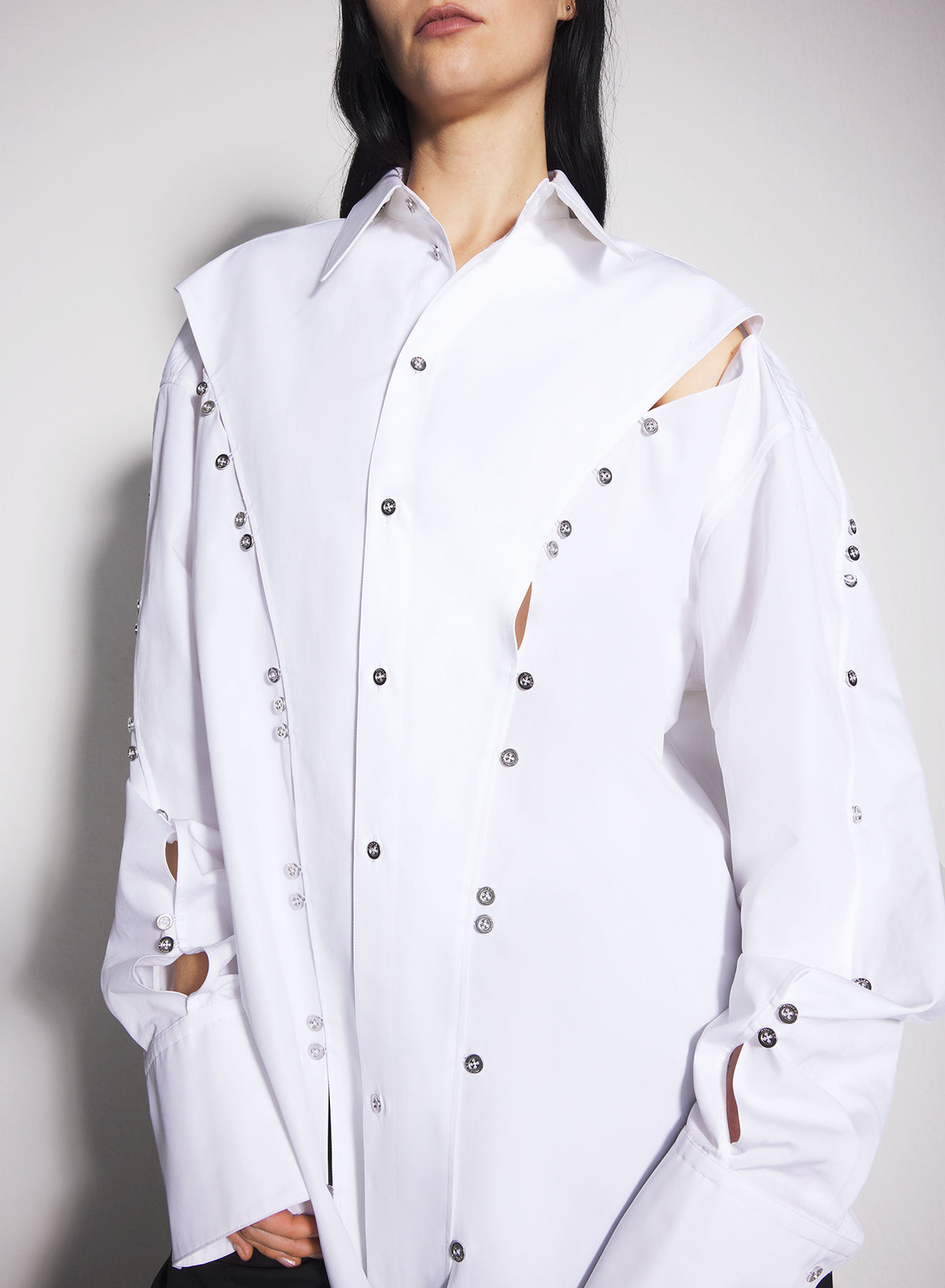 Chemise en popeline boutonnée - Blanc Optique