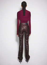 BLACK RUCHED TOP