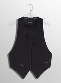 BLACK TAILORED VEST