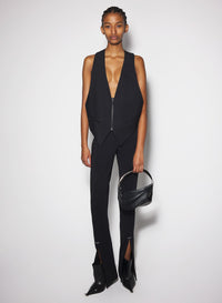 BLACK TAILORED VEST