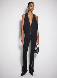 BLACK TAILORED VEST