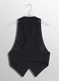 BLACK TAILORED VEST