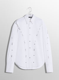 Chemise en popeline boutonnée - Blanc Optique