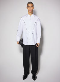 Chemise en popeline boutonnée - Blanc Optique