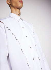 Chemise en popeline boutonnée - Blanc Optique