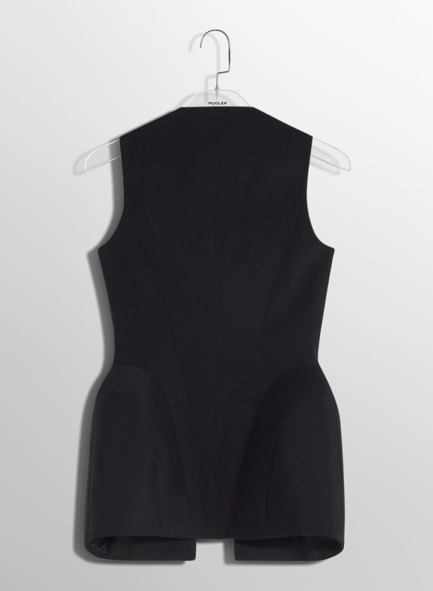 WHITE CORSETED PIERCED VEST