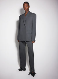 GREY OVERSIZED TAILORED JACKET