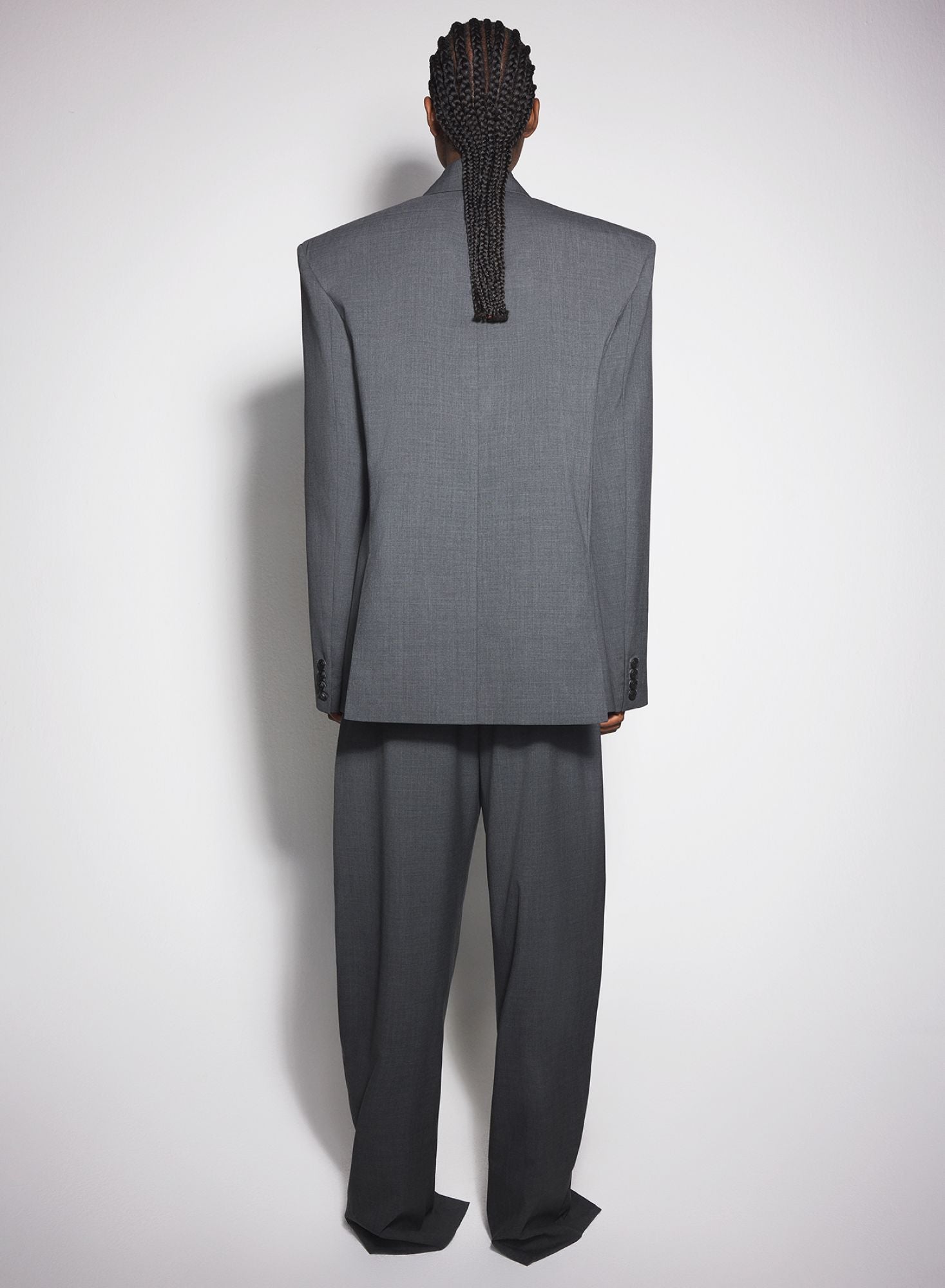 GREY OVERSIZED TAILORED JACKET