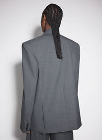GREY OVERSIZED TAILORED JACKET