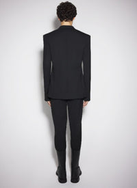 BLACK DOUBLE BREASTED SMOKING JACKET