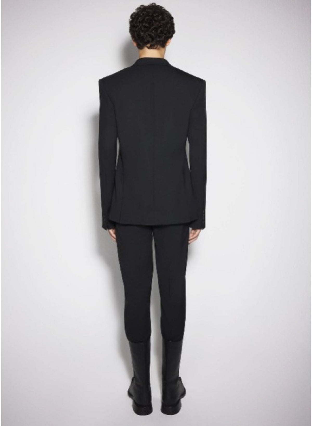 BLACK // black double breasted smoking jacket