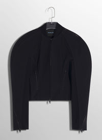 BLACK SCULPTURED SCUBA JACKET