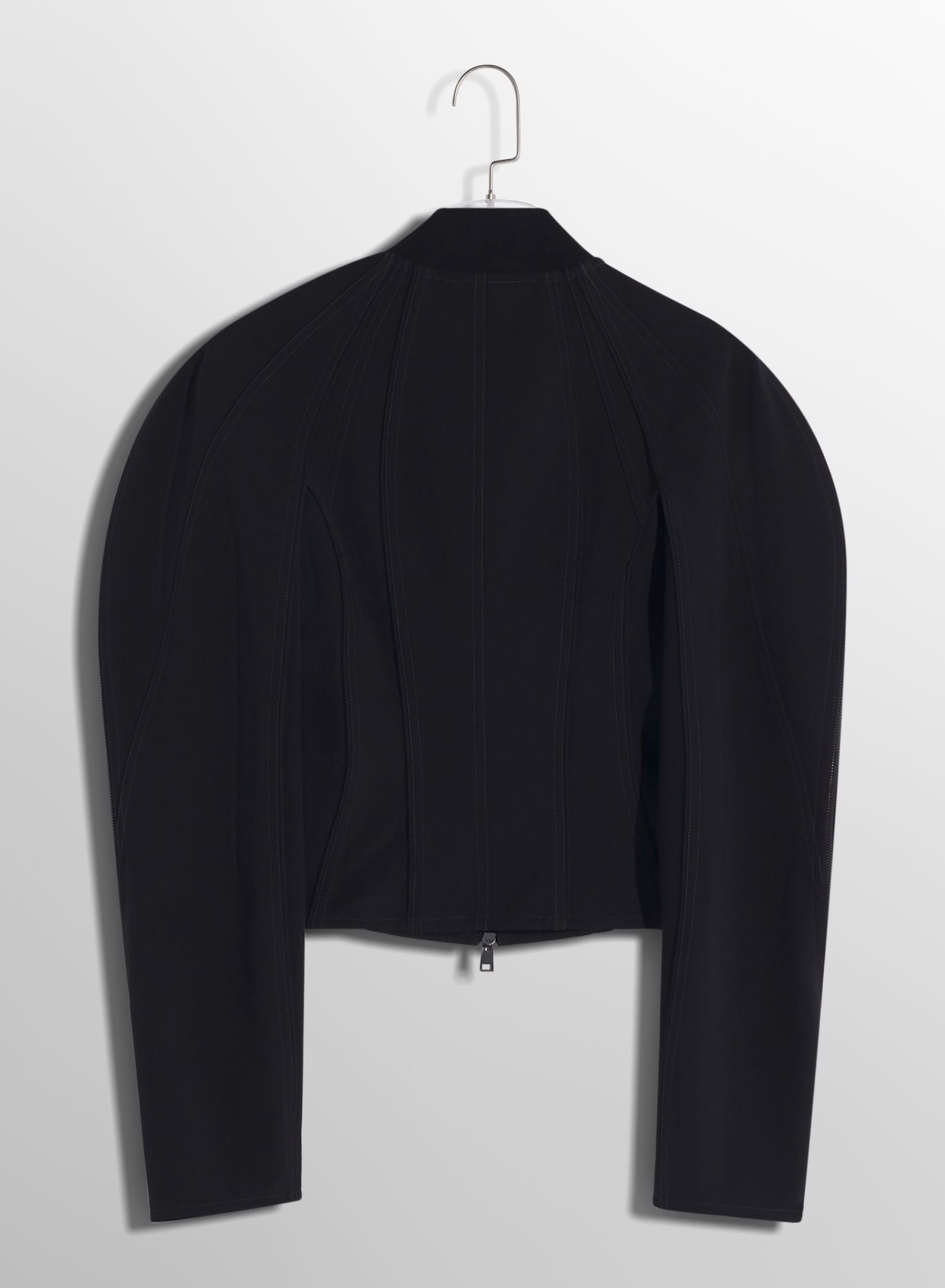 BLACK SCULPTURED SCUBA JACKET