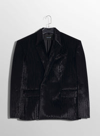 BLACK MOIRÉ VELVET JACKET
