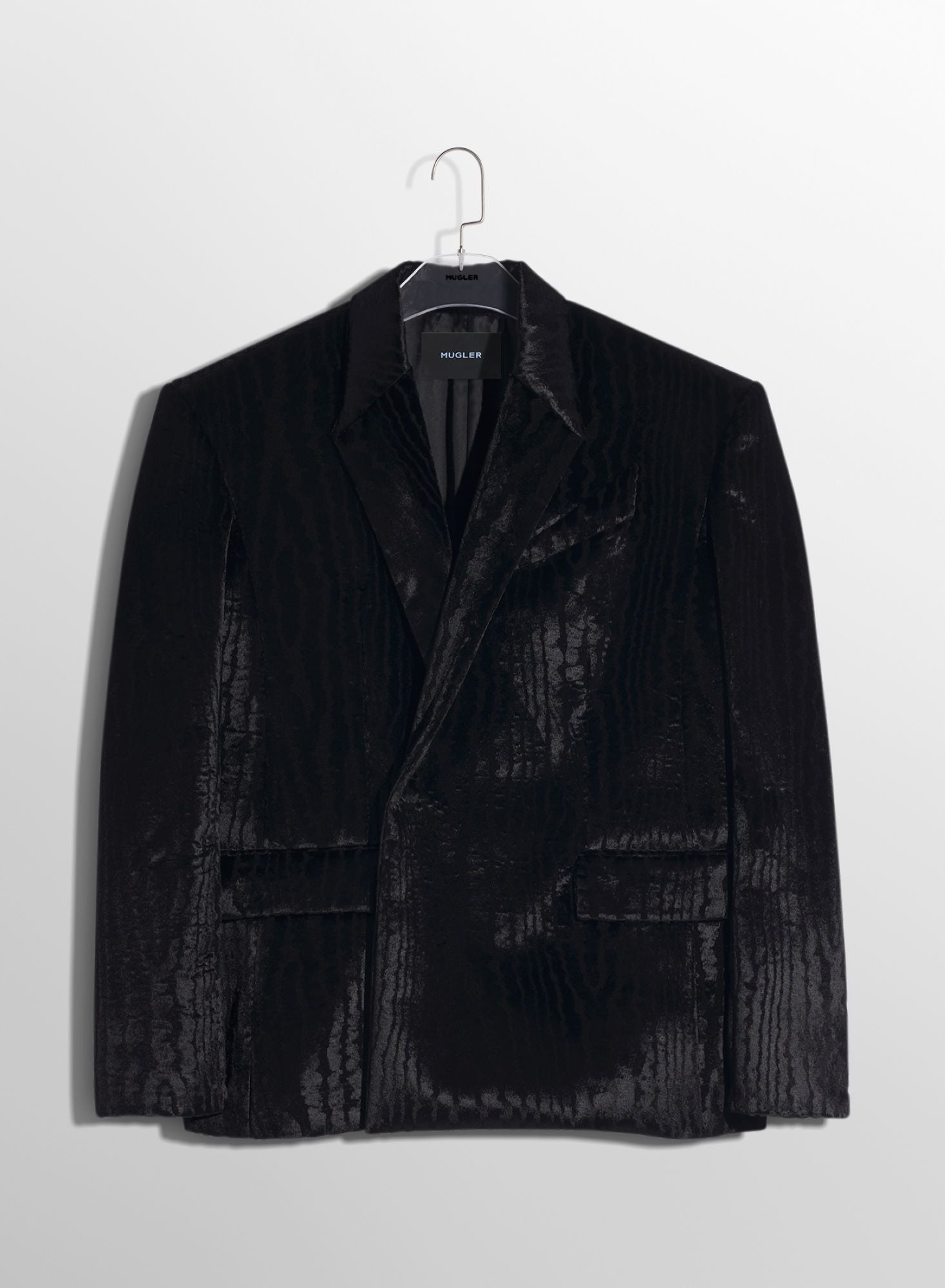 BLACK MOIRÉ VELVET JACKET