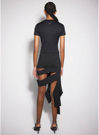 BLACK // black bandage knit skirt
