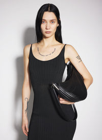WHITE FITTED KNIT DRESS