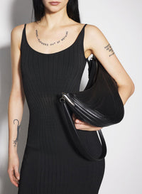 BLACK // black fitted knit dress