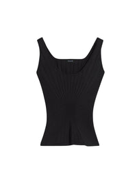 BLACK // black sculpting knit tank top