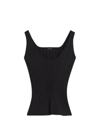 Top en maille ajusté - Black
