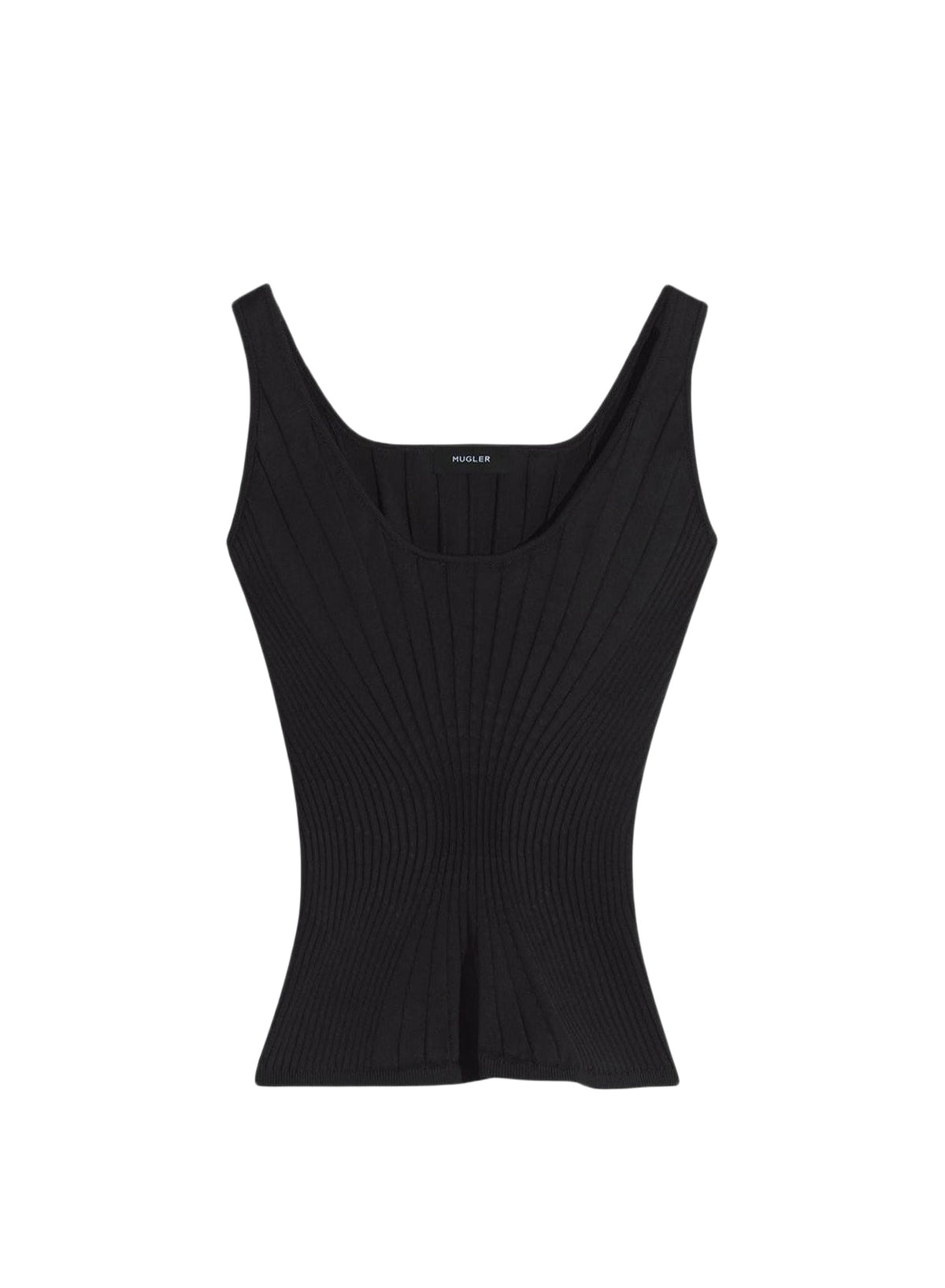Top en maille ajusté - Black