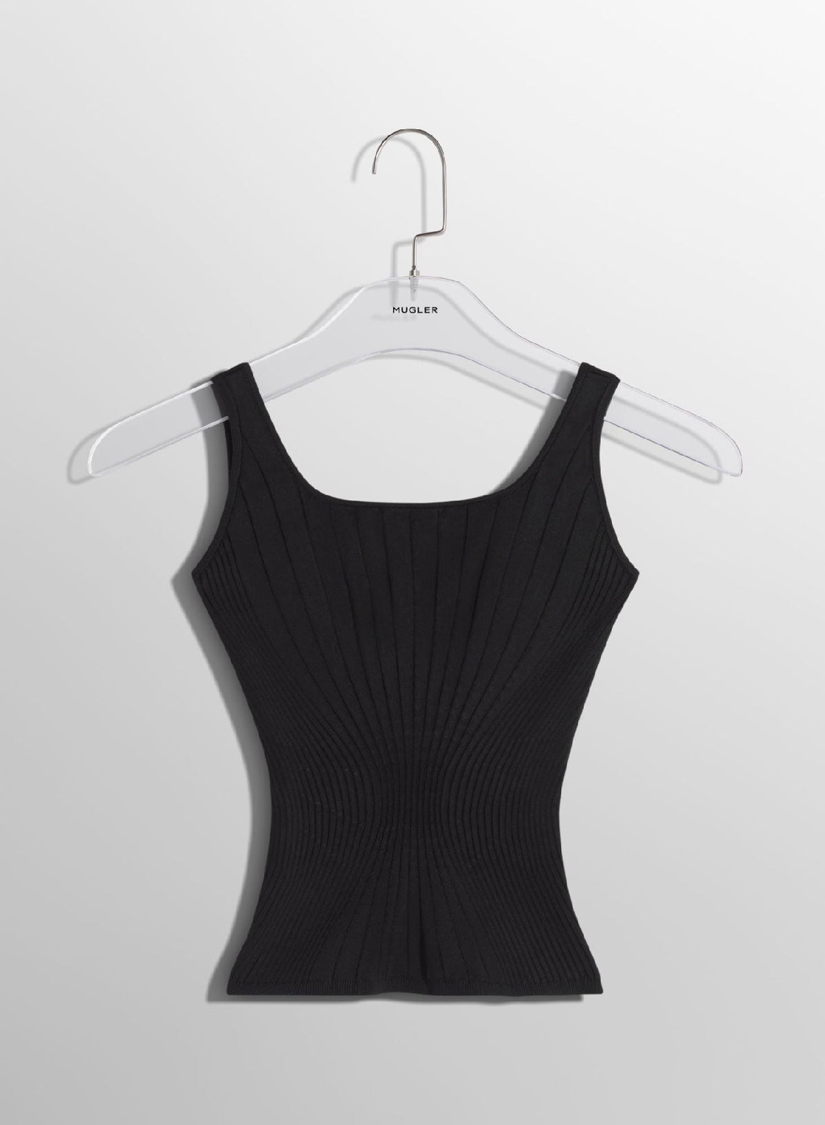 BLACK // black sculpting knit tank top