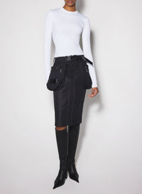 BLACK // black sculpting knit top