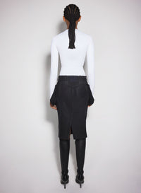 WHITE FITTED KNIT TOP