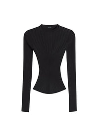 BLACK // black sculpting knit top