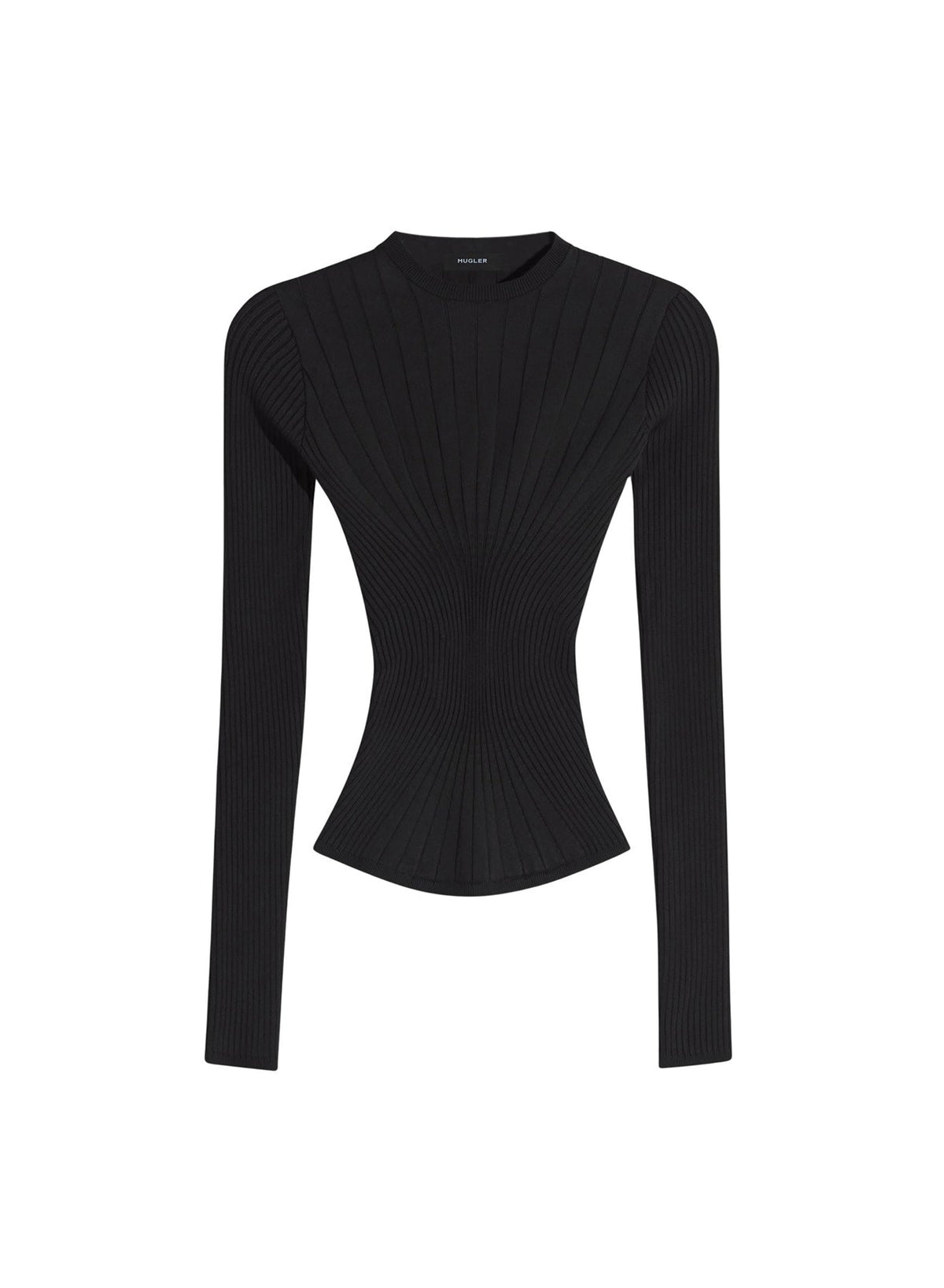 BLACK // black sculpting knit top