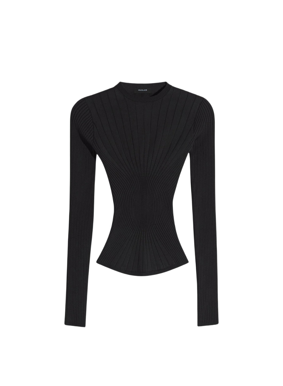 Fitted knitted top - Black