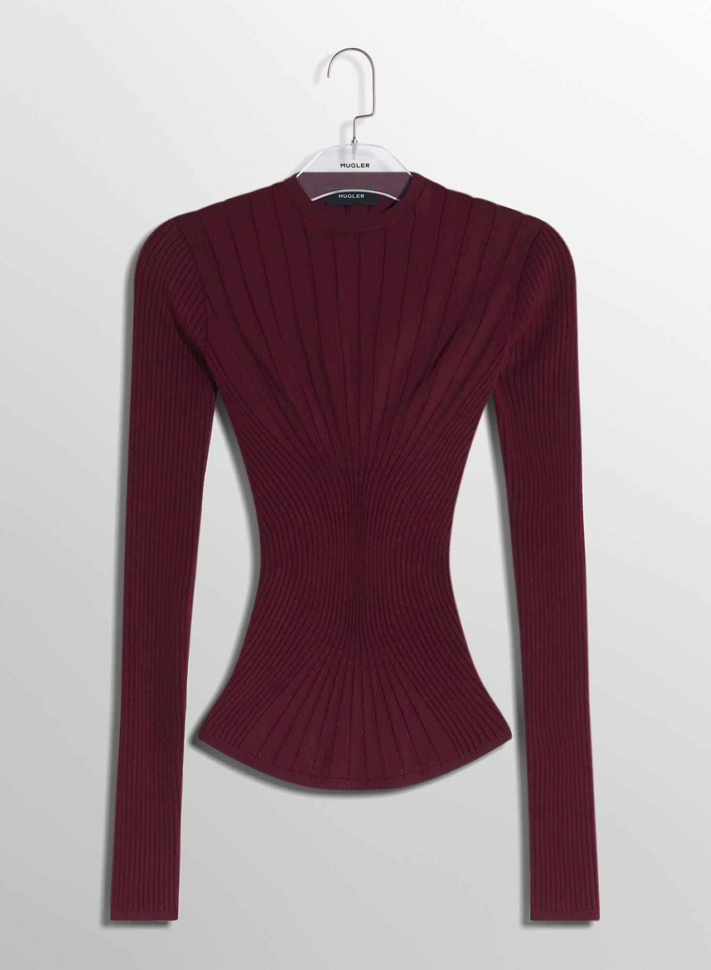 WHITE FITTED KNIT TOP