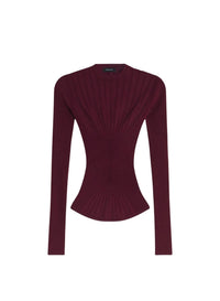 Fitted knitted top - Blood Red