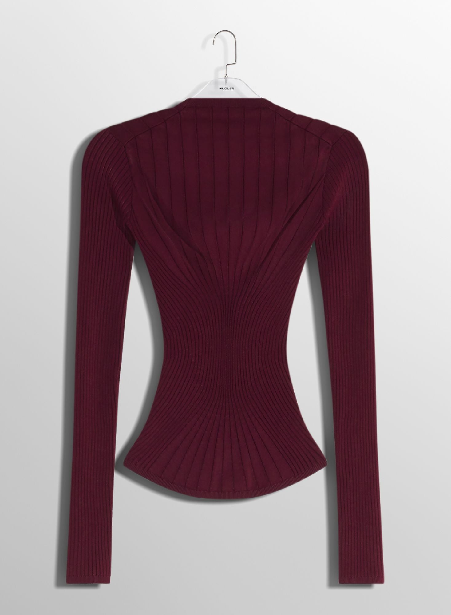 WHITE FITTED KNIT TOP