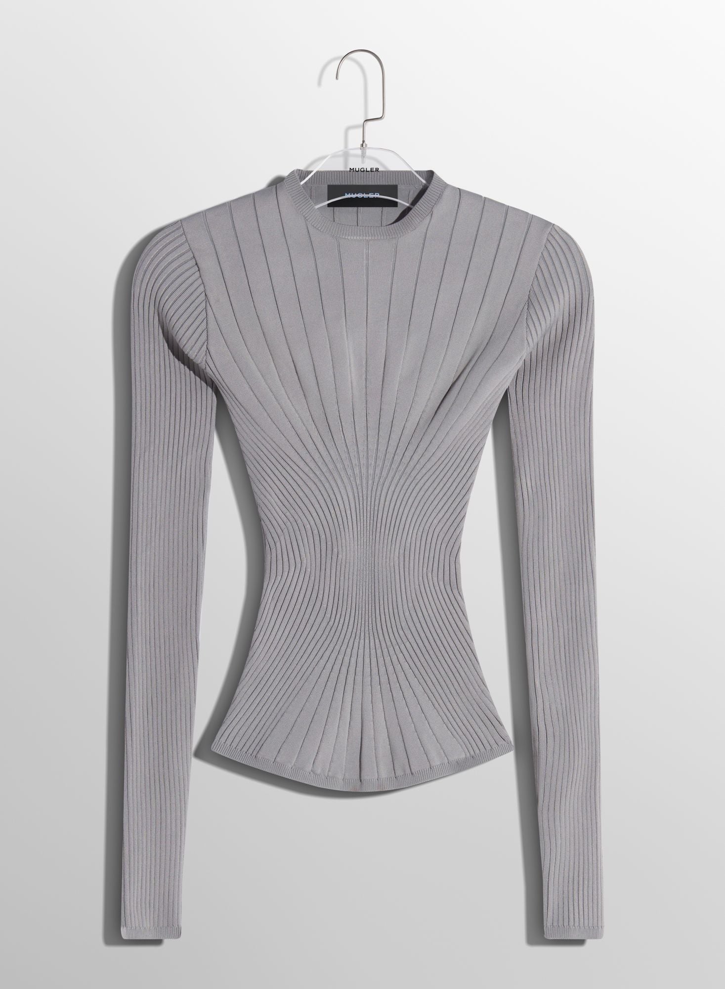 WHITE FITTED KNIT TOP