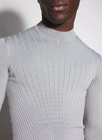 BLACK FITTED KNIT TOP