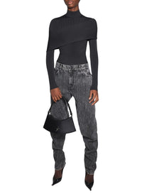 BLACK // black sculpting knit top