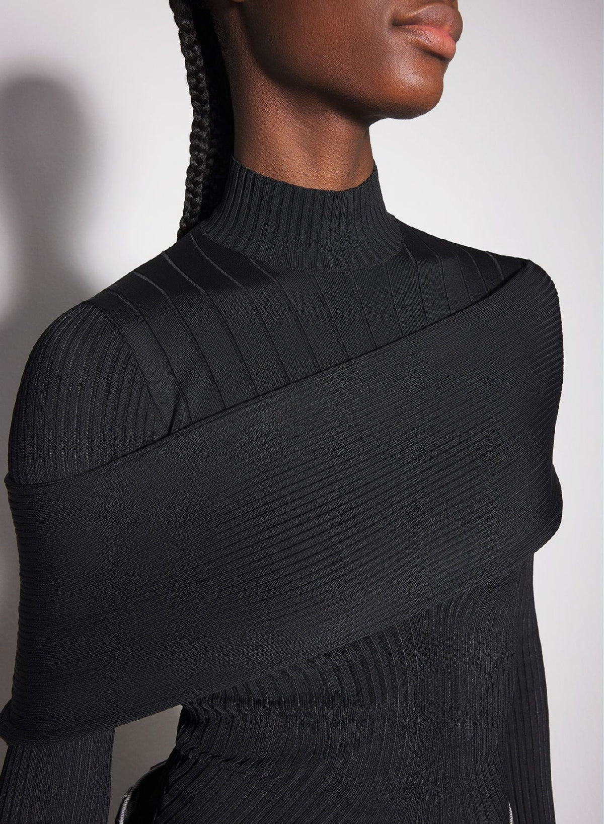 BLACK // black sculpting knit top