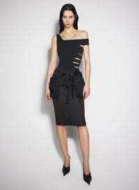 BLACK BANDAGE KNITTED TOP