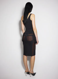 BLACK // black bandage knitted top